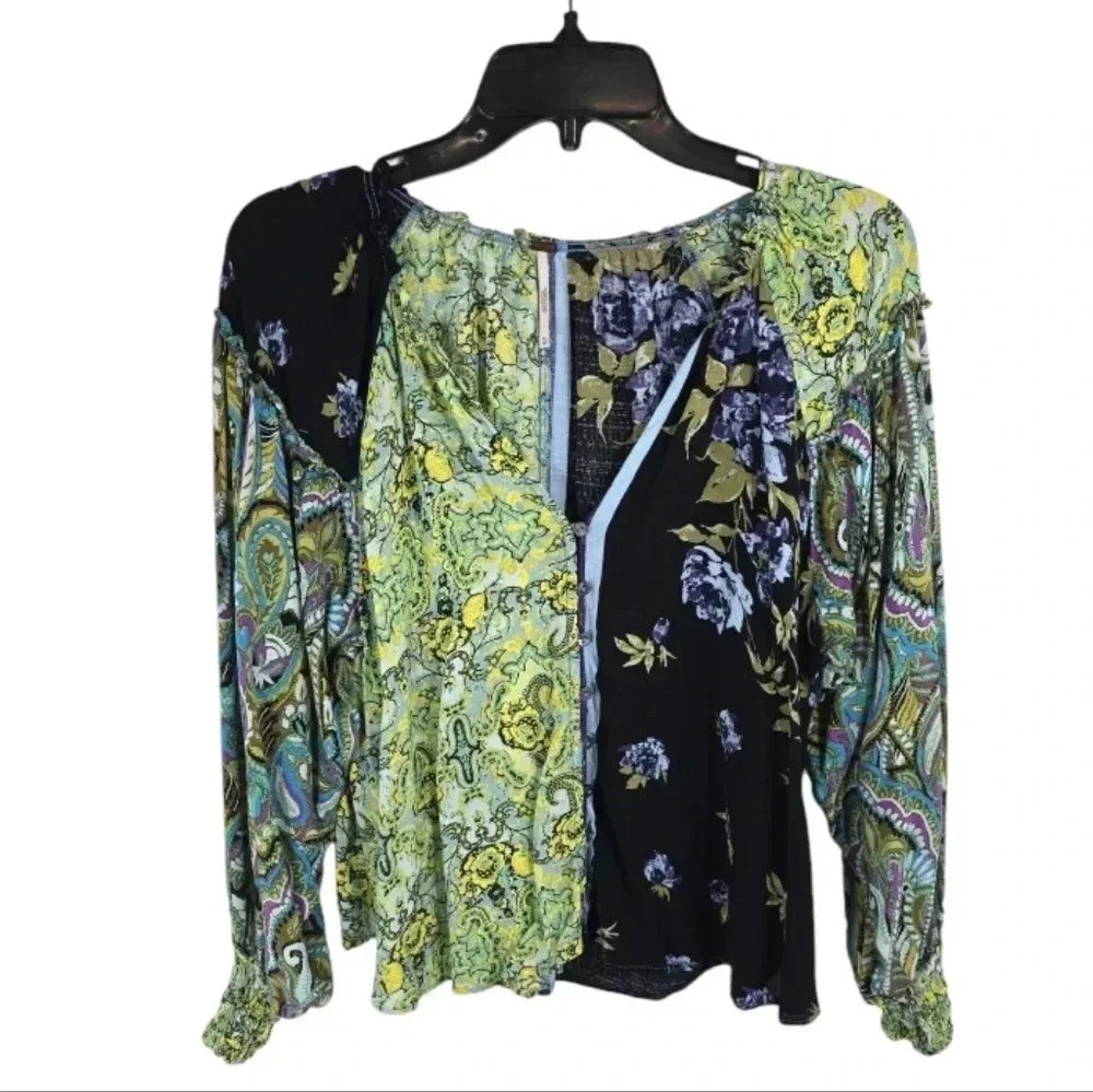 Free People Multicolor Paisley Blouse - Picture 5 of 15